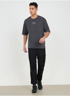 Styli Eco Earth Oversized Slogan Printed Athleisure Terry Tshirt  - Image 5