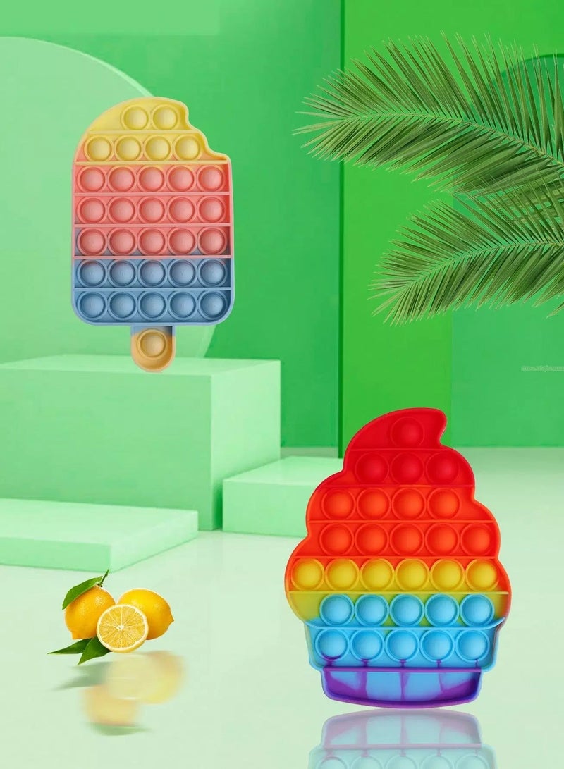 Generic 2pcs Ice Cream Push Pop Bubble  - Image 1