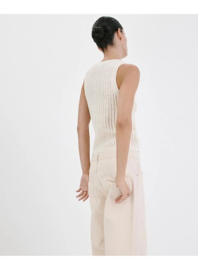 MANGO Openwork knit top