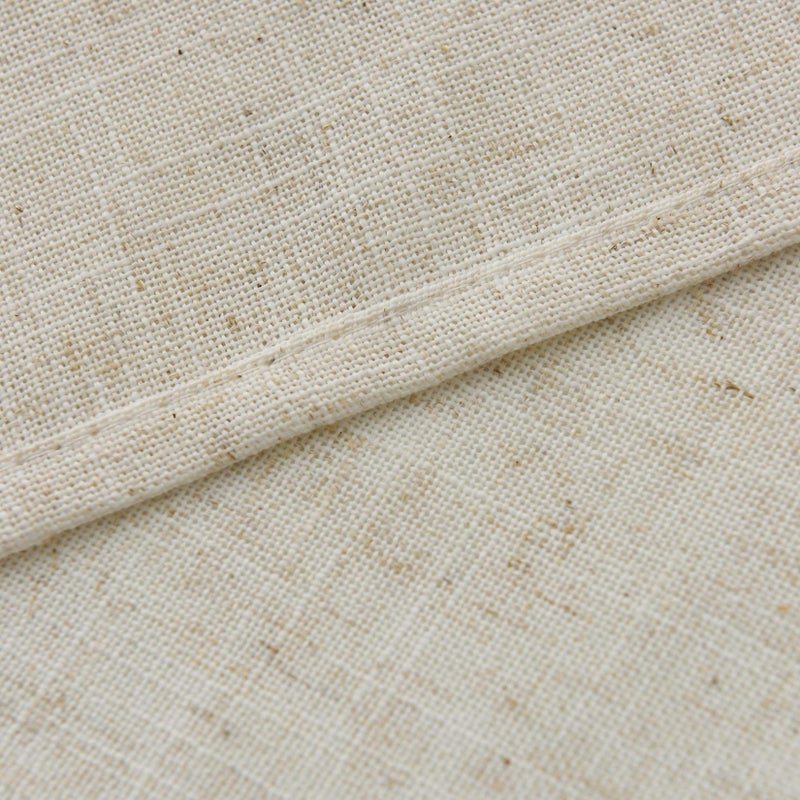 Valea Home Kitchen Valances for Windows, Faux Linen Valance Rod Pocket, Rustic Farmhouse Curtain Valances 18 inch Length for Bathroom Living Room, Natural, 1 Panel - Image 5
