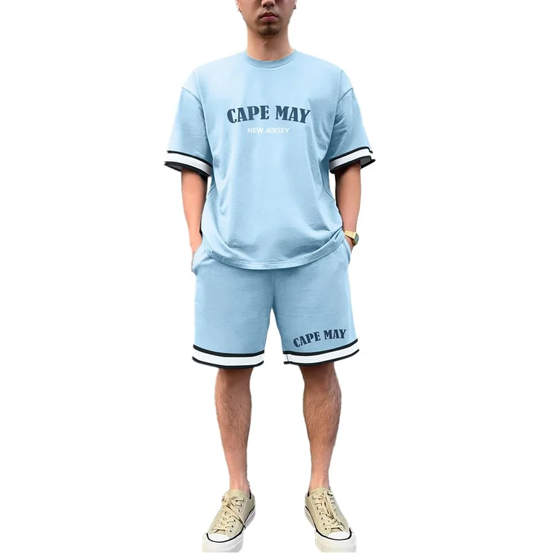 Nobero  Cape May Men's Coord Set in Light Blue for Men | Best Price UAE