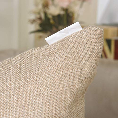 Khooti Jute Cushion Cover | 22x22 Inch, Light Linen - Image 4
