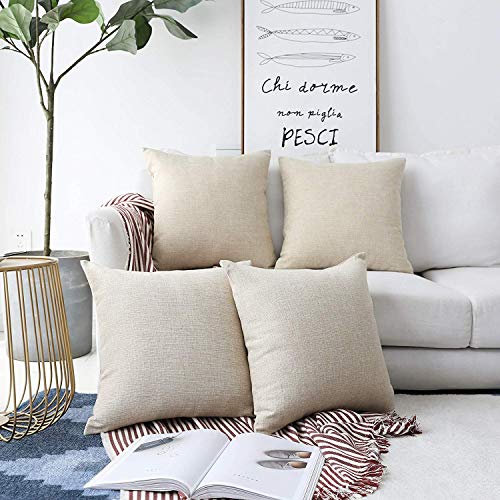 Khooti Jute Cushion Cover | 22x22 Inch, Light Linen - Image 5