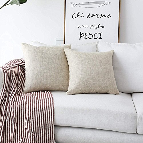 Khooti Jute Cushion Cover | 22x22 Inch, Light Linen - Image 2