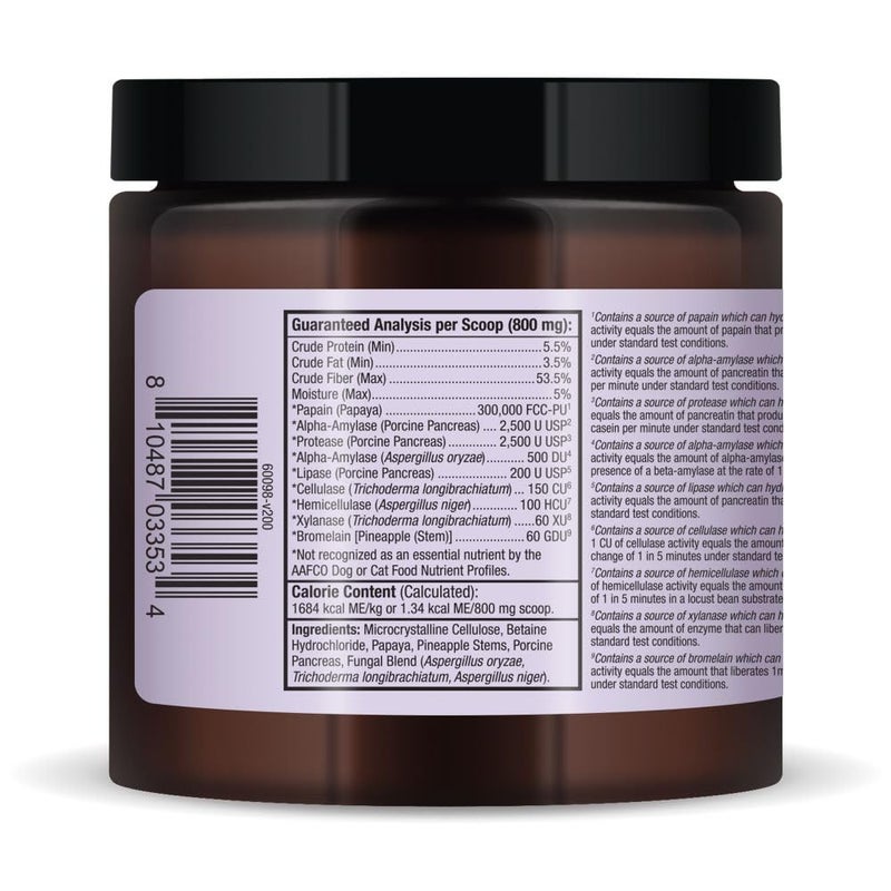 Dr. Mercola Bark & Whiskers Digestive Enzymes Kibble Diet, for Dogs & Cats, 4.23 oz. (120 g), 150 Scoops, Promotes Carb & Starch Breakdown, Veterinarian Formulated, Non-GMO, Dr. Mercola - Image 3