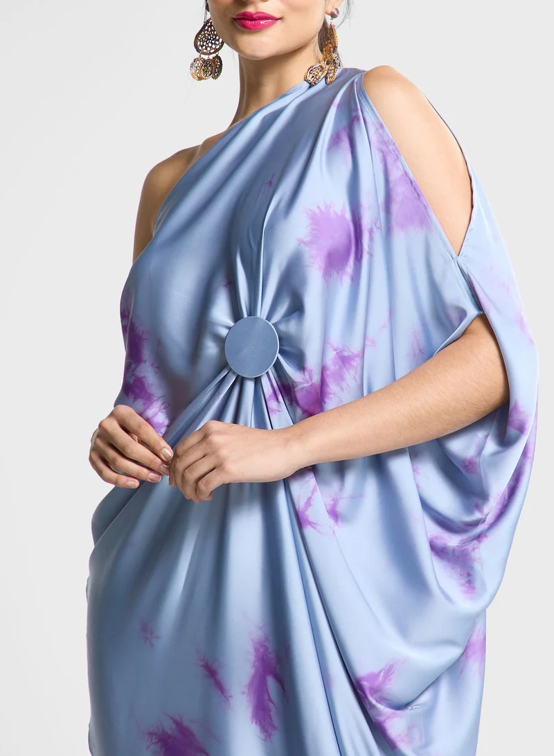 The Arab Crab One Shoulder Knot Detail Dress