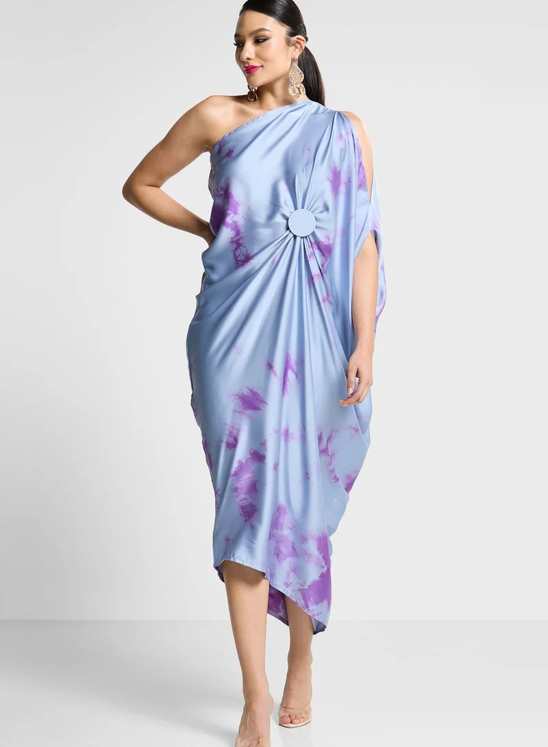 The Arab Crab One Shoulder Knot Detail Dress