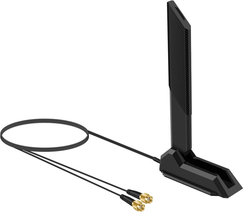 slinkdsco External WiFi 7 WiFi 6E Tri-Band Standard RP-SMA Threaded Connector Antenna for ASUS Gigabyte Aorus Gaming PC Desktop Computer Motherboard, Slinkdsco - Image 1
