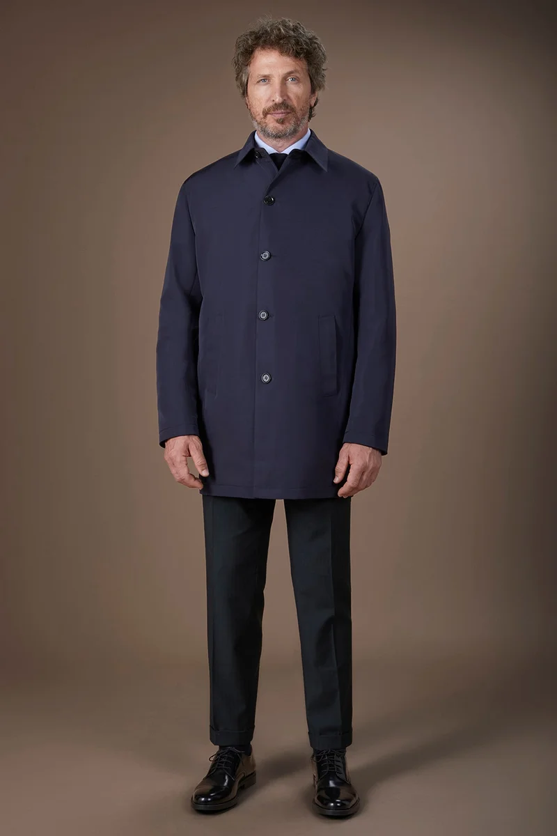 Doppelganger Men's reversible raincoat - Blue/Grey