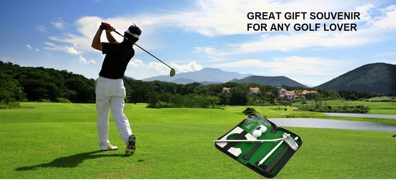 Lightahead USGOLFER Executive Golf Travel Putter Set for Office or Home.Golf Putting Gifts.Souvenirs Novelty Presents (Aluminum) - Image 2