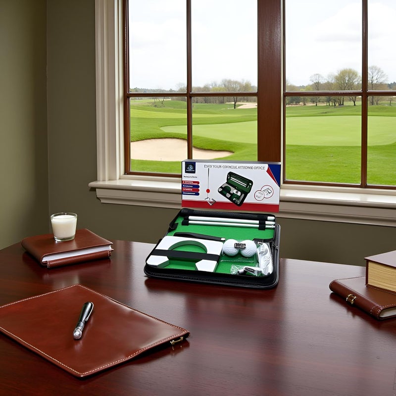 Lightahead USGOLFER Executive Golf Travel Putter Set for Office or Home.Golf Putting Gifts.Souvenirs Novelty Presents (Aluminum) - Image 3