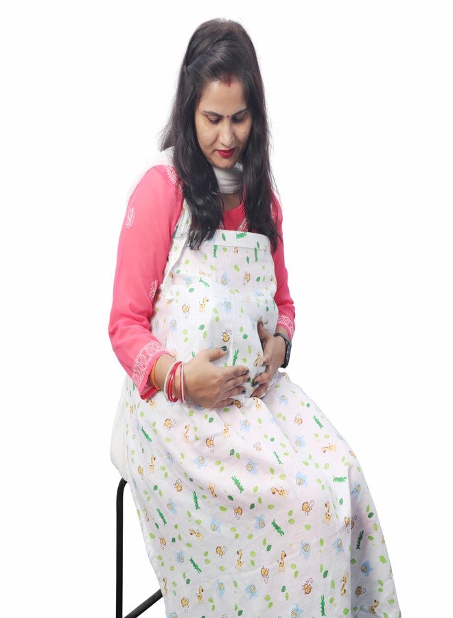 Motherly Nursing Cover for Breastfeeding - Soft, Breathable Feeding Apron for Mom, Multi-Use Feeding Cover & Scarf-Animal Print - Image 1