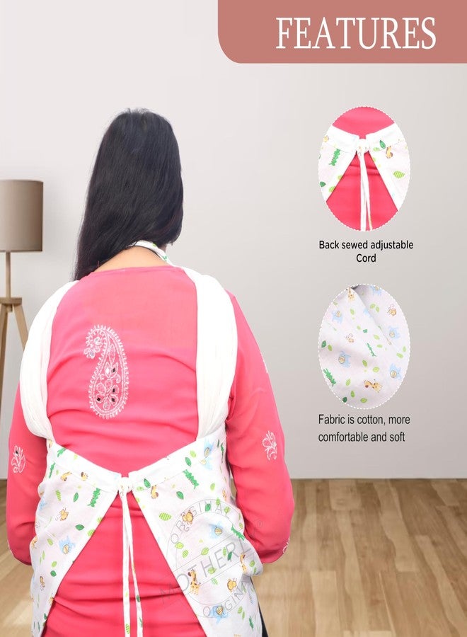 Motherly Nursing Cover for Breastfeeding - Soft, Breathable Feeding Apron for Mom, Multi-Use Feeding Cover & Scarf-Animal Print - Image 4