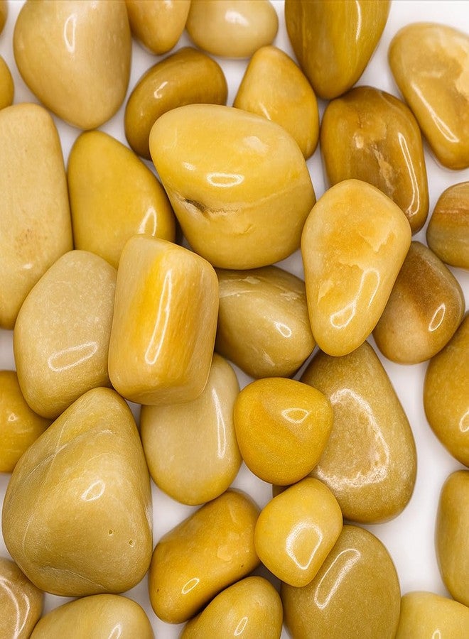 Wowtag Brown Pebbles Polished, 975 Grams, 3-5 cm, Smooth and Round River Stones, Decorative Pebbles, Plants pots,Fishtank, Color Pebbles - Image 1