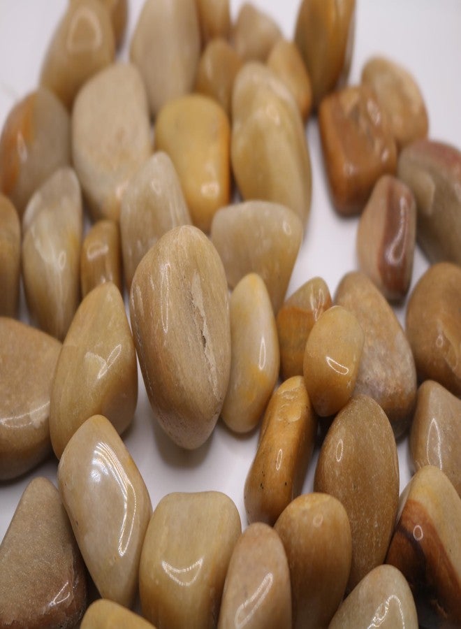 Wowtag Brown Pebbles Polished, 975 Grams, 3-5 cm, Smooth and Round River Stones, Decorative Pebbles, Plants pots,Fishtank, Color Pebbles - Image 5