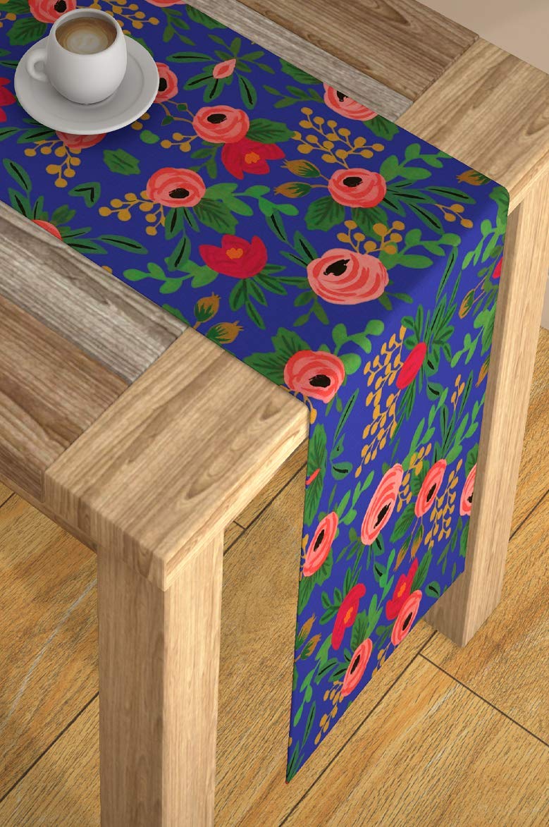 AEROHAVEN™ Abstract Multicolour HD Digital Premium Modern 6 Seater Table Runner Cloth - TR-03 - (Blue, 13 x 72 Inch) - Image 2