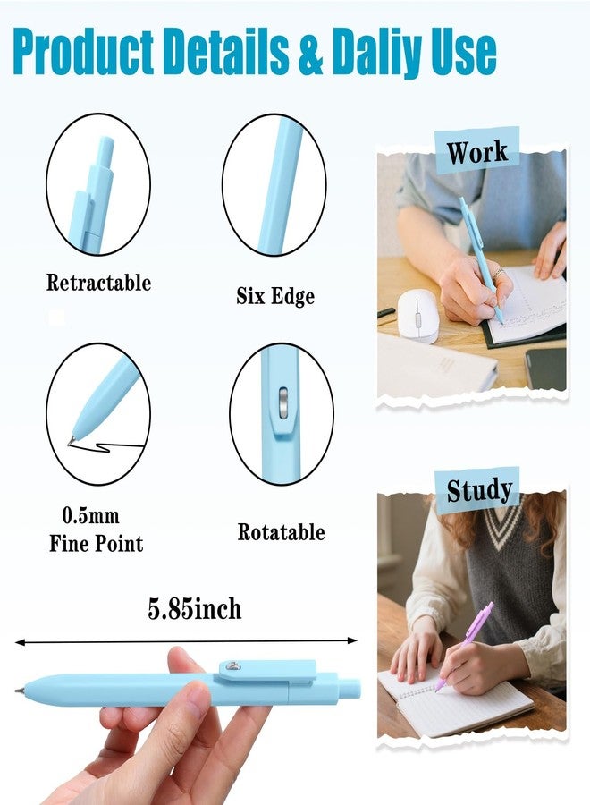 Vitoler Pens,8pcs Black Gel Pens,0.5mm Fine Point Smooth Writing Pen for Women Desk Accessories,Office School Supplies - Image 5
