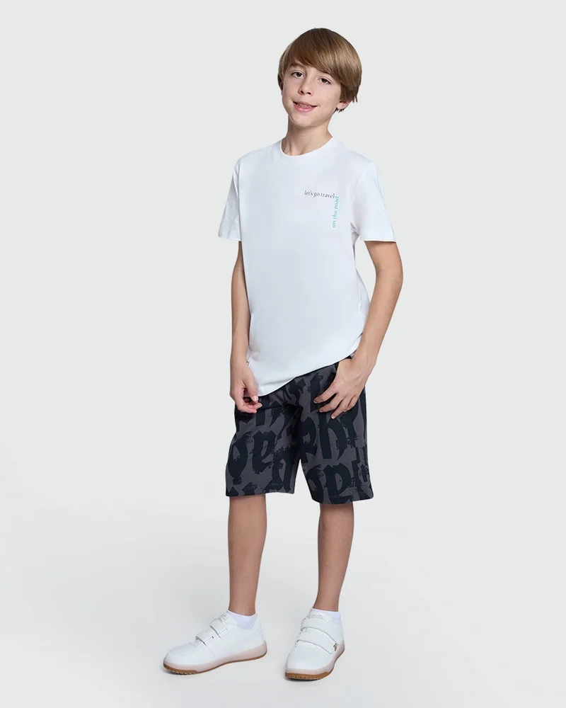 Ovs Modern Fit Boys’ Tee – Blanc De Blanc