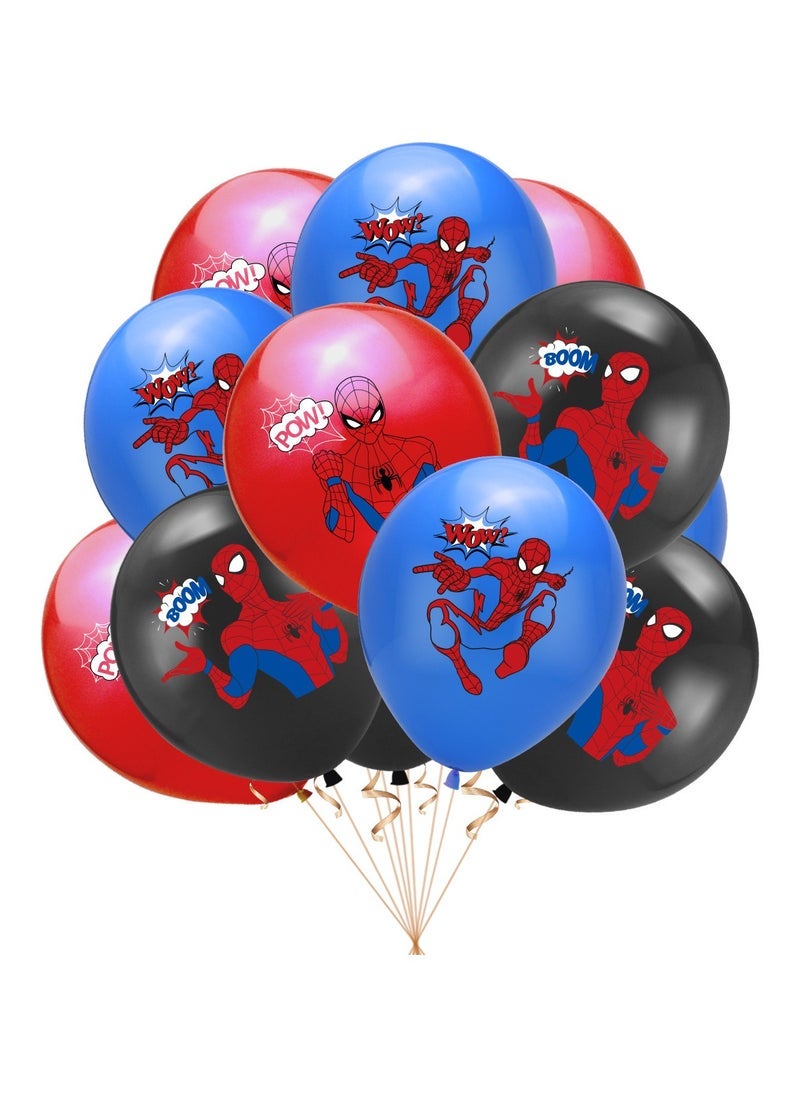 MARVEL Spiderman Theme Birthday Party Decoration Children's Birthday Flag Cake Card Balloon Set Superhero Theme Party Suit Multicolor - Image 3