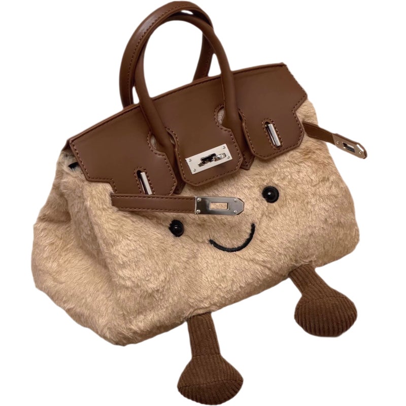 Plush Smiley Face Women's Shoulder Bag 2025 - Image 5