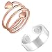 Feraco 2 PCS Copper Magnetic Rings for Women9999 Pure Copper Thumb Ring with Magnets - Image 1