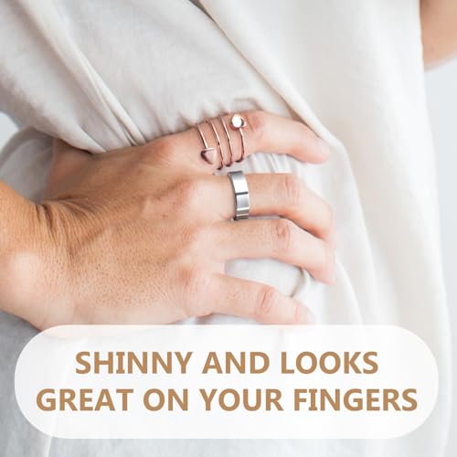 Feraco 2 PCS Copper Magnetic Rings for Women9999 Pure Copper Thumb Ring with Magnets - Image 5