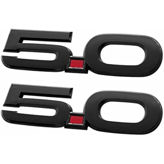 ريحني M1447M50Ab 20152020 موستانج GT 50 شعار الرفرف الأسود - Image 2