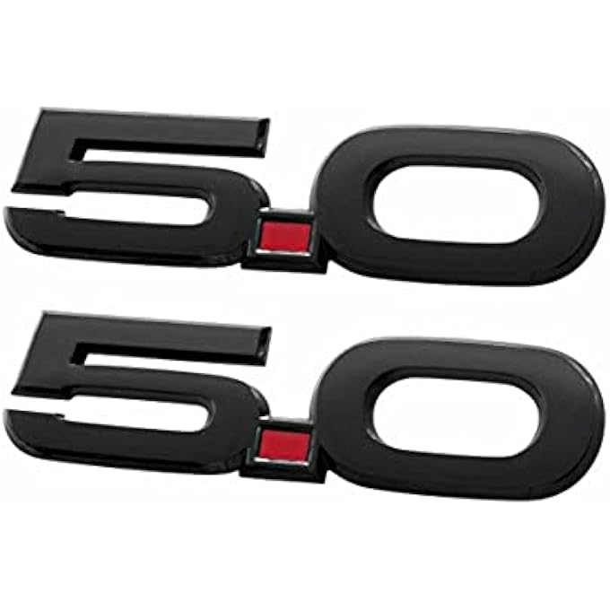 ريحني M1447M50Ab 20152020 موستانج GT 50 شعار الرفرف الأسود - Image 3