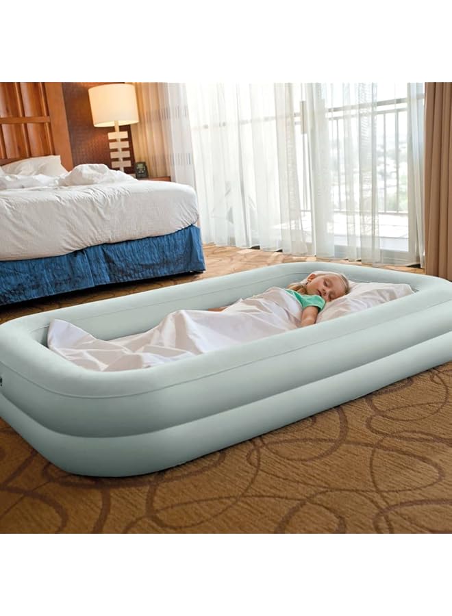 INTEX Inflatable Travel Bed Mattress for Children + Cover + Pump - Image 2