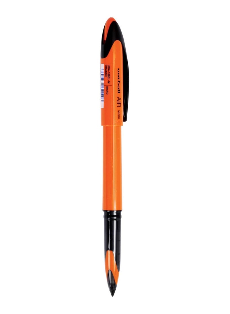 Uniball uni-ball Air UBA188ELM Roller Ball Pen (Orange Body, Blue Ink, Pack of 3) - Image 2