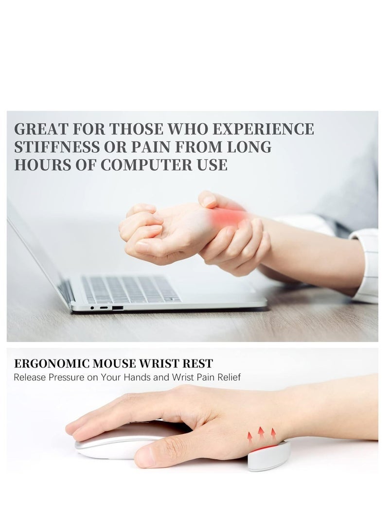 2 Pack Ergonomic Mouse Pads with Wrist Rests, Black+Grey, Smooth Gliding Surface. - Image 2