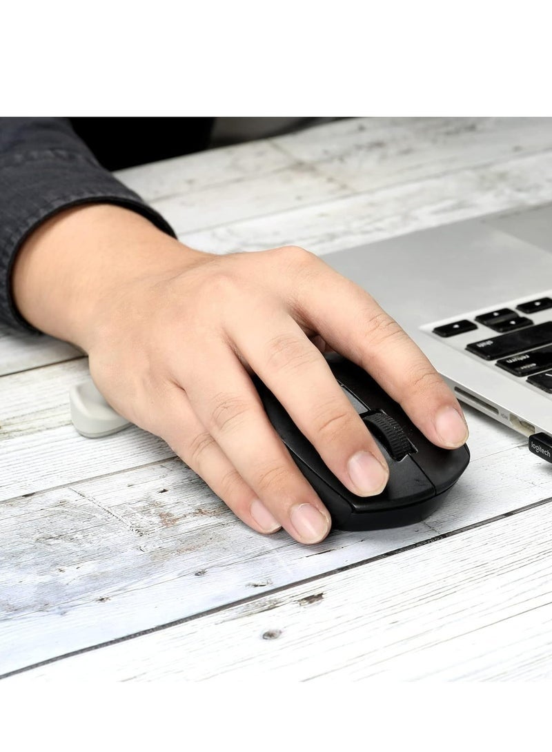 2 Pack Ergonomic Mouse Pads with Wrist Rests, Black+Grey, Smooth Gliding Surface. - Image 5