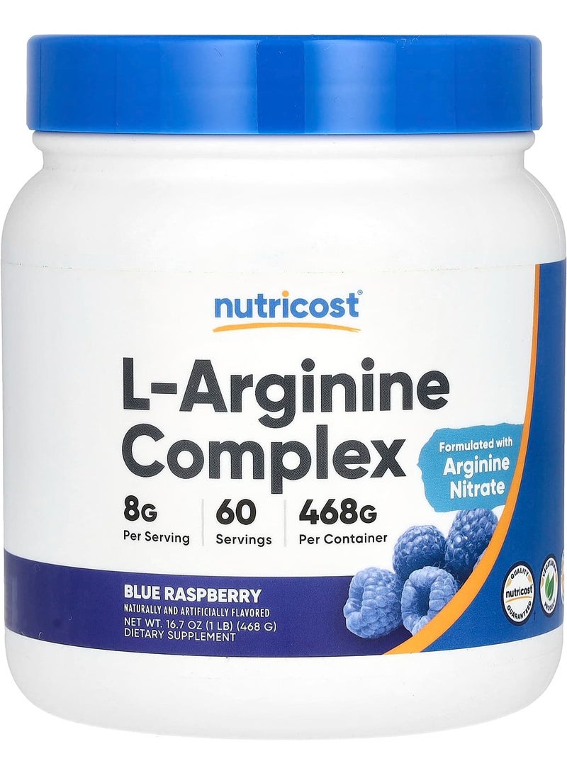 Nutricost L-Arginine Complex, Blue Raspberry, 16.7 oz (468 g)