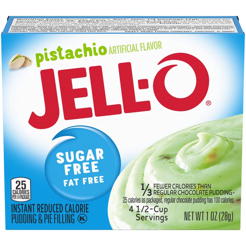 Jell-O Instant Pistachio Sugar-Free Fat Free Pudding & Pie Filling (1 oz Boxes, Pack of 6) - Image 1