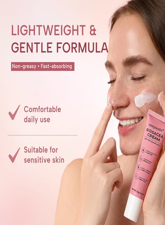 suquato 10% Azelaic Acid Cream – Rosacea Treatment for Face & Redness Reducing Face Cream – Redness & Blemish Care for Sensitive Skin – Lightweight Daily Use 30g - Image 3