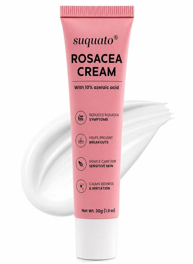 suquato 10% Azelaic Acid Cream – Rosacea Treatment for Face & Redness Reducing Face Cream – Redness & Blemish Care for Sensitive Skin – Lightweight Daily Use 30g - Image 1