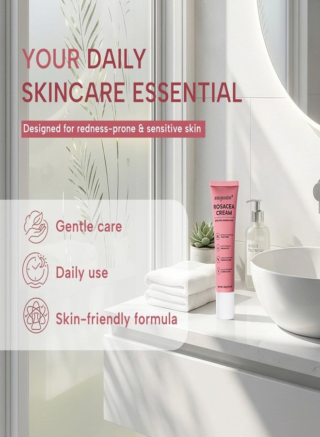 suquato 10% Azelaic Acid Cream – Rosacea Treatment for Face & Redness Reducing Face Cream – Redness & Blemish Care for Sensitive Skin – Lightweight Daily Use 30g - Image 4