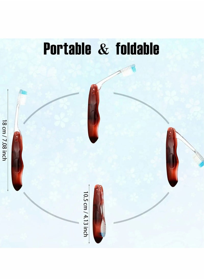 Excefore - Travel Toothbrushes Folding Travel Toothbrush Foldable Toothbrush Fold Travel Toothbrush Potable Travel Size Soft Toothbrush for Travel Camping Toothbrush School, Home, Business Trip (12 Pieces) - Image 1