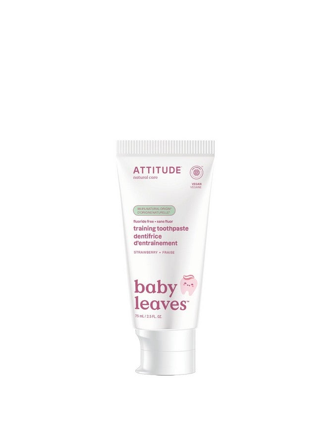 Attitude Baby and Child Fluoride-Free Training Toothpaste, Naturally Derived Ingredients, Vegan, EWG Verified, Strawberry, 2.6 Oz - Image 1