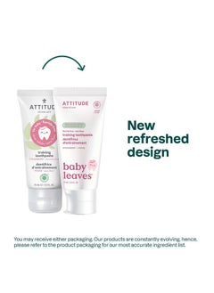 Attitude Attitude Baby and Child Fluoride-Free Training Toothpaste, Naturally Derived Ingredients, Vegan, EWG Verified, Strawberry, 2.6 Oz  - Image 2