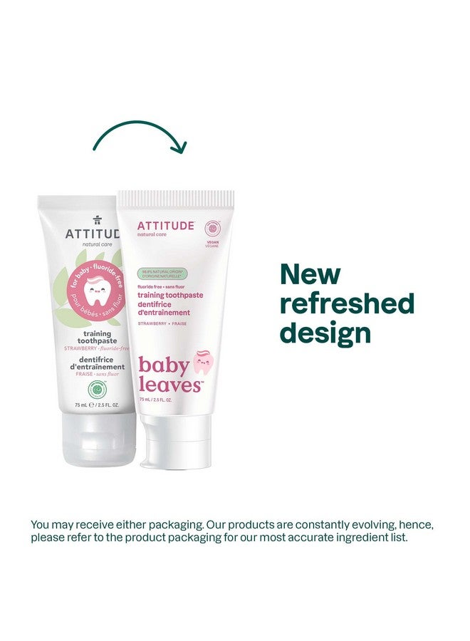 Attitude Baby and Child Fluoride-Free Training Toothpaste, Naturally Derived Ingredients, Vegan, EWG Verified, Strawberry, 2.6 Oz - Image 2