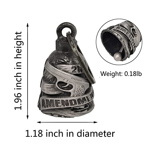 GARGOYLE BELLS Motorcycle Bell with Hanger for Biker, Good Luck Biker Bells & Motorcycle Accessories, Key Chain with Delicate Luck Bell - Image 5