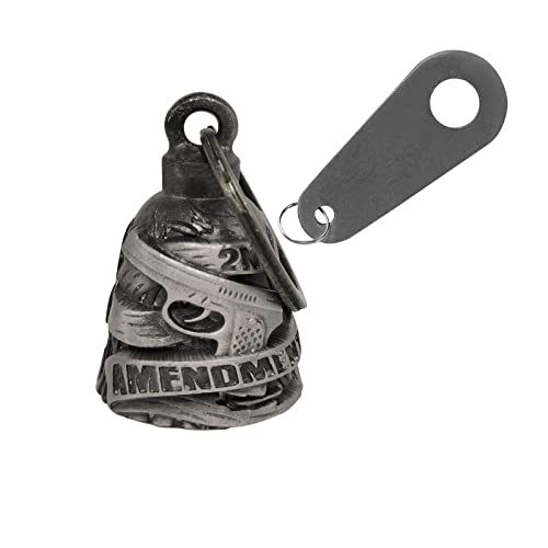 GARGOYLE BELLS Motorcycle Bell with Hanger for Biker, Good Luck Biker Bells & Motorcycle Accessories, Key Chain with Delicate Luck Bell - Image 1