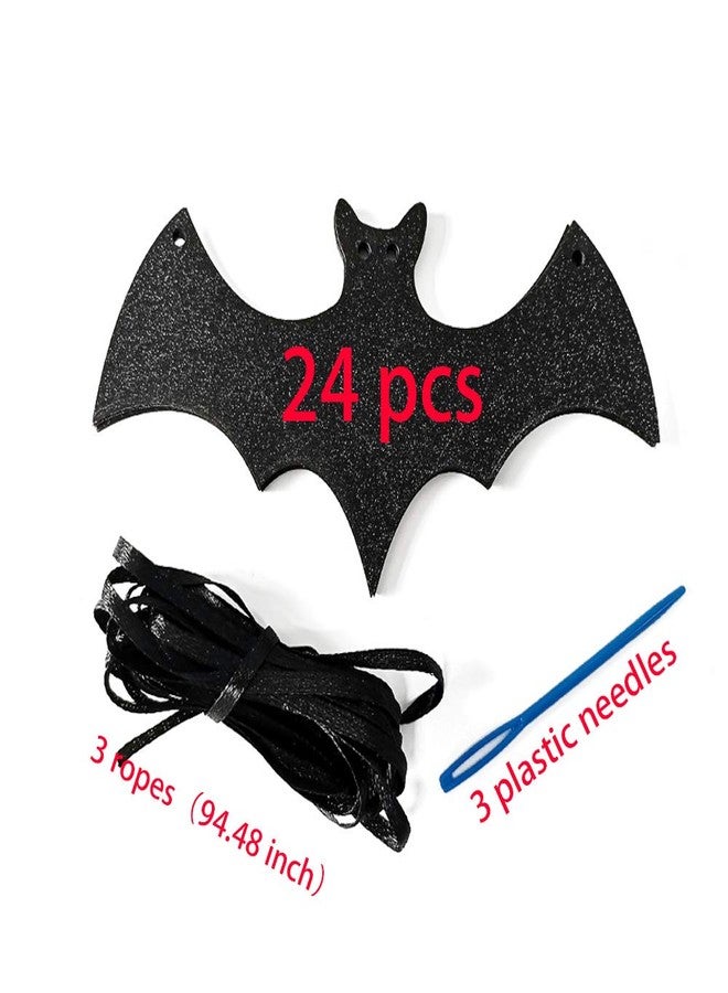 Nonebranded Black Glittery Bat Garland Halloween Garland Decoration for Haunted Home, Pack of 3 by Baryuefull - Image 5