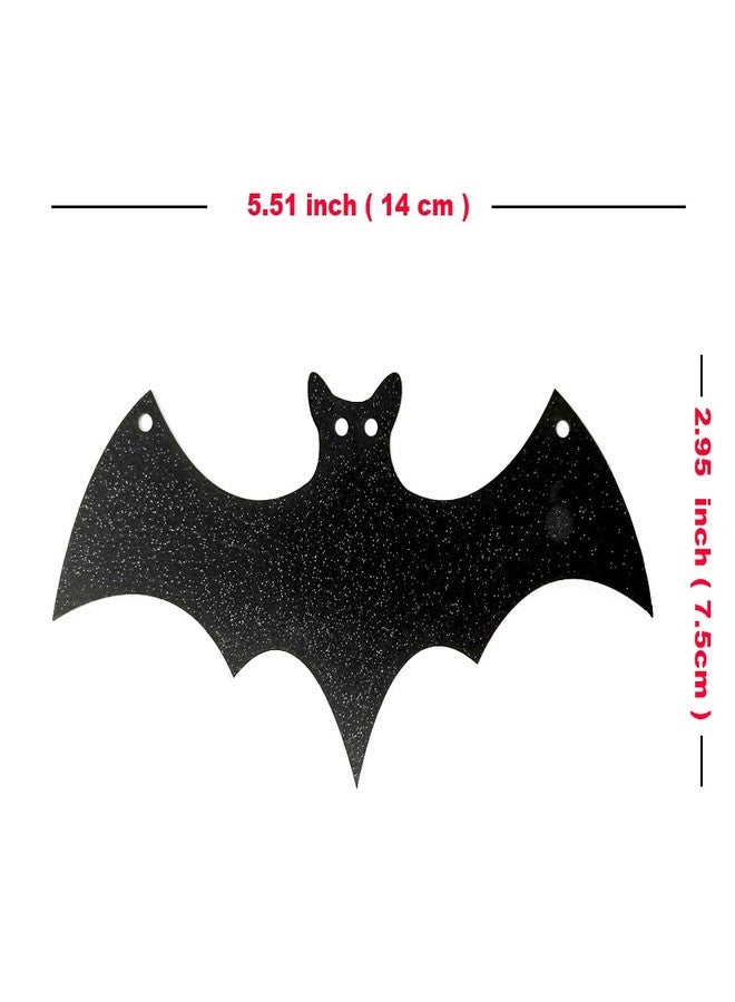 Nonebranded Black Glittery Bat Garland Halloween Garland Decoration for Haunted Home, Pack of 3 by Baryuefull - Image 4