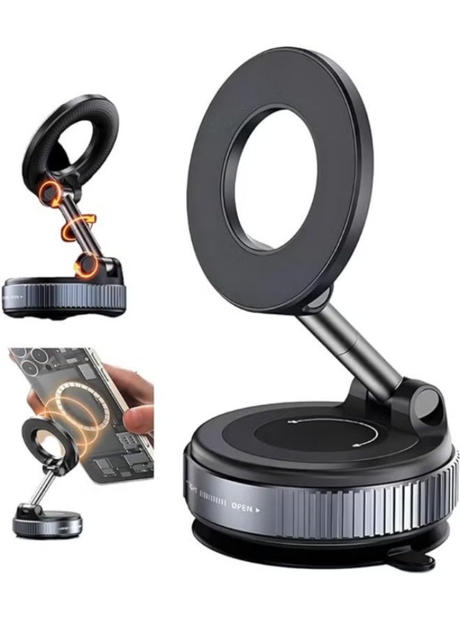 REBENUO Magnetic car phone holder with suction cup, car holder, 360 degree rotating design and super strong suction force, suitable for all smartphones - Image 2