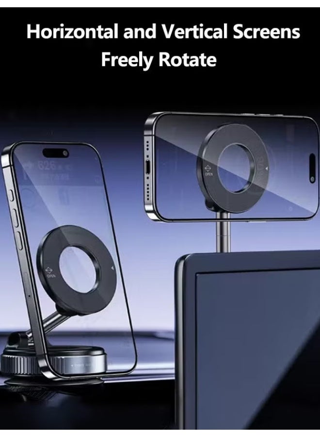 REBENUO Magnetic car phone holder with suction cup, car holder, 360 degree rotating design and super strong suction force, suitable for all smartphones - Image 5