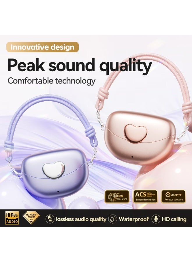 سماعات أذن لاسلكية مفتوحة الأذن مزودة بميكروفون، تعمل بتقنية Bluetooth 5.4، وتتميز بقدرة تشغيل تصل إلى 50 ساعة، وميزة إلغاء الضوضاء، ومقاومة للماء، ومناسبة لممارسي الرياضة، ومريحة للأذنين الصغيرة ومستخدمي النظارات، ومناسبة للتمارين الرياضية (لون أسود) - Image 4