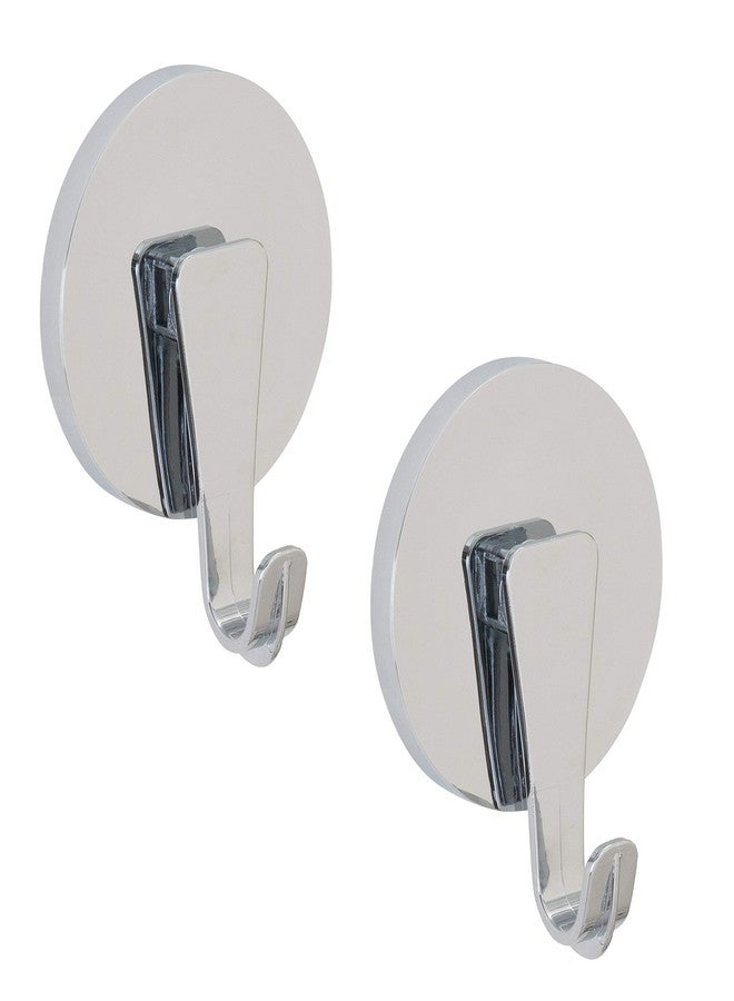 Bath Bliss Chrome 2 Pack Gel Suction Hooks - Image 1
