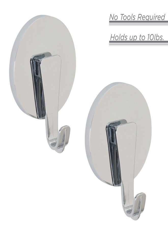 Bath Bliss Chrome 2 Pack Gel Suction Hooks - Image 4